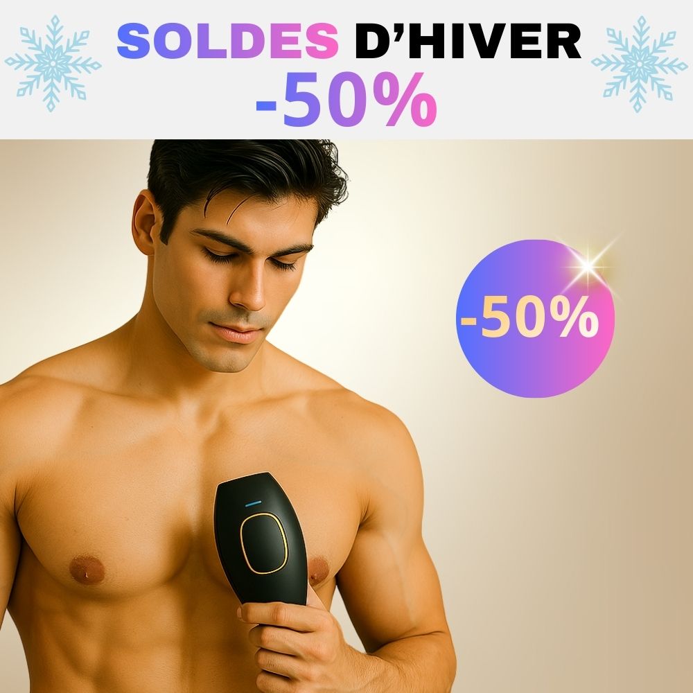 Épilation Définitive Professionnelle Lumière Pulsée IPL™ pour Homme